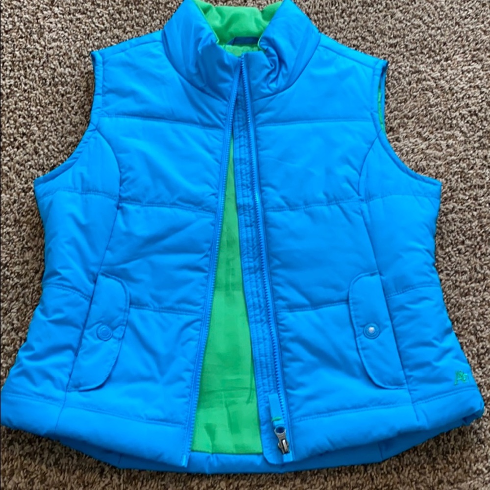 Aeropostale size Medium Blue/Lime Green Vest